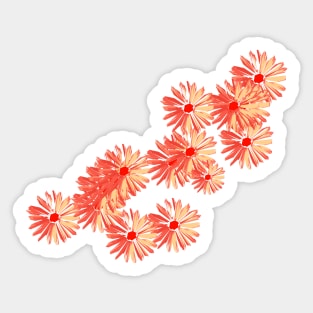 Flower red minimal margarita daisy Sticker